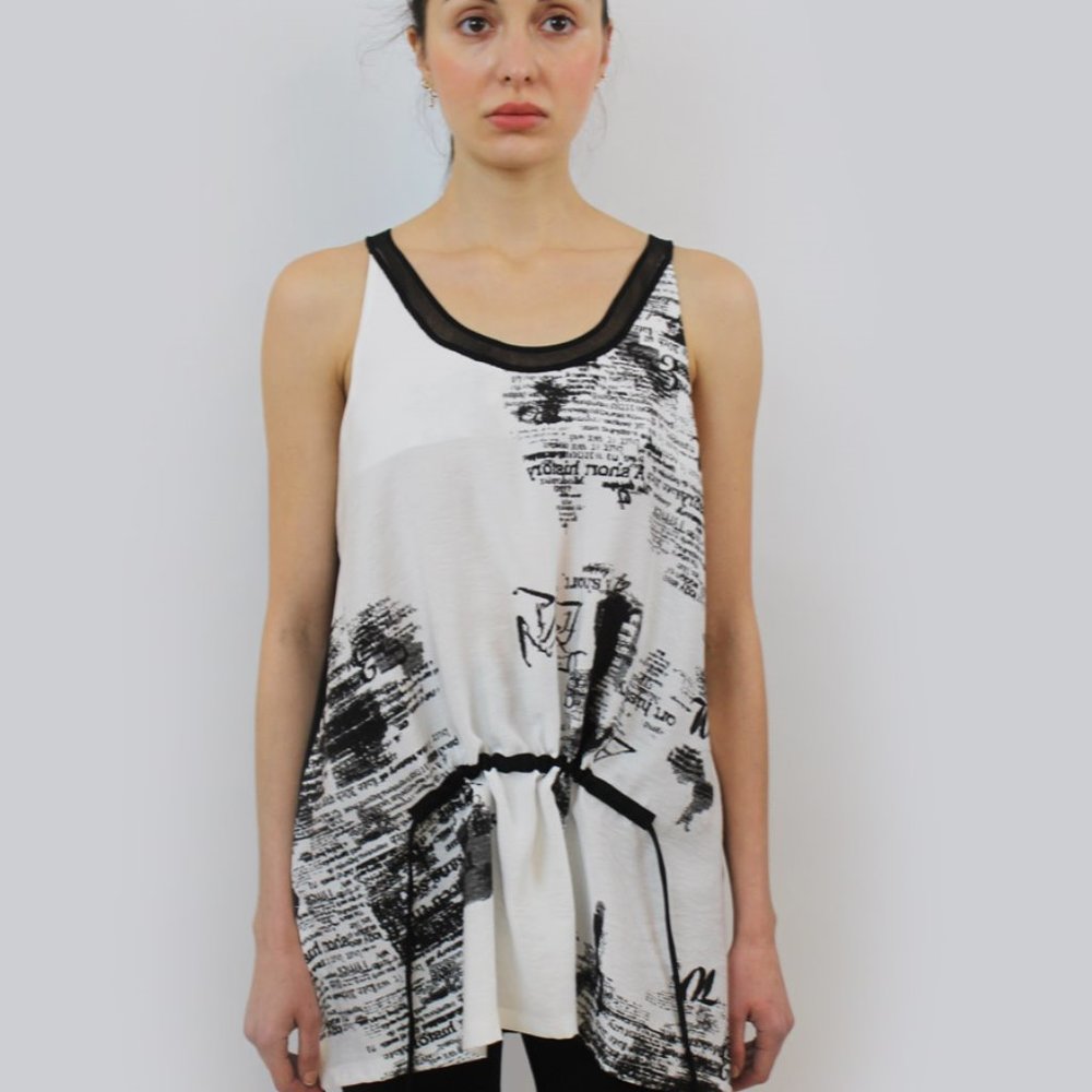 White Pattern Tank ST-7410 - Picture 2 of 8